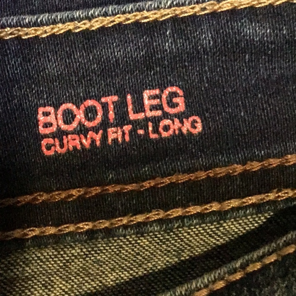 Bootcut Curvy Low Rise w/34" Inseam Long👖 Denim Jeans sac328 - Picture 6 of 6